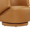 thumbnail image 6 of Modway Celestia Upholstered Vegan Faux Leather & Wood Swivel Chair in Tan, 6 of 9