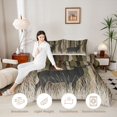 thumbnail image 3 of Castle Fairy Minimalist Forest Deer Silhouette King Size Comforter Sets 3pcs for Teens,Abstract Tree Branches Comforters King Size,Green Brown Cream,Black Reversible,1 Comforter and 2 Pillowcases, 3 of 6