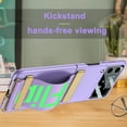 thumbnail image 5 of Compatible Purple Wrisband Case for Samsung Galaxy Z Flip 4 Case with Camera Lens Screen Protector,Shockproof Slim Bumper Cover Phone Case for Samsung Z Flip 4 5G Case with Kickstand Women Girls, 5 of 14