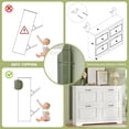 thumbnail image 6 of Mabor 2PCS Shoe Cabinet with Flip Drawers&Adjustable Shelves Free Standing Shoe Storage Cabinet Organizer for Entryway Foyer Hallway, White, 6 of 8