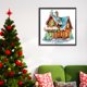 thumbnail image 3 of Pintura de diamante 5D DIY taladro parcial con forma especial Kit de cabaña de Navidad 30x30cm, 3 of 9