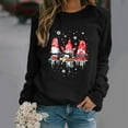 thumbnail image 1 of EGNMCR Chandail en Molleton de Noël Mode Femme Ample Imprimé de Noël Col Rond, 1 of 7