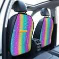 thumbnail image 3 of Xecao Rainbow Scales2 Pattern Car Seat Back Protector 2 Pack Large Capacity Pocket, Kick Mats Back Seat Protector, 3 of 8