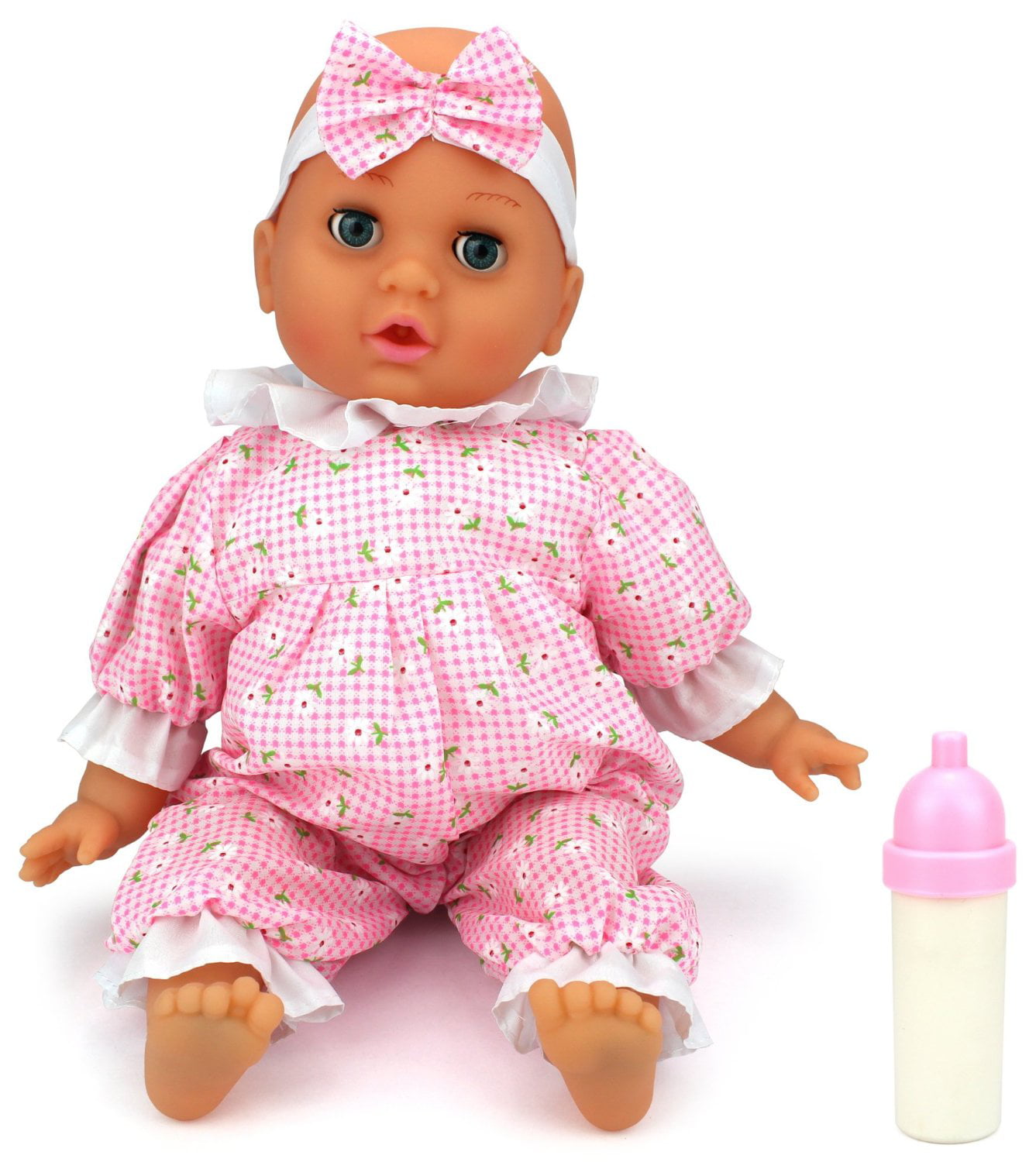VT Realistic Magic Baby Battery Operated Toy Baby Doll Playset w/ Baby  Doll, Bottle, Mama, Papa, Dada, Giggling, Crying Sounds