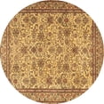 thumbnail image 1 of Ahgly Company Indoor Round Persian Brown Traditional Area Rugs, 4' Round, 1 of 4