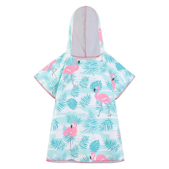 Kid's Cartoon Print Bath Towel Beach Poncho Towel Cloak Bath Towel