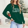 thumbnail image 6 of Women's Christmas Sweatshirts Fleece Xmas Holiday Tops Long Sleeve Shirts Crew Neck Pullover Sweater Blouses Light Warm Sweatshirt Fall Winter Outfits Y2K Clothes, 6 of 6