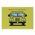 thumbnail image 1 of School Bus Cutting Board, Funky Illustration of 4 Wheel Transport, Decorative Tempered Glass Cutting and Serving Board, in 3 Sizes, by Ambesonne, 1 of 2