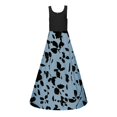 thumbnail image 5 of YFELWZ Womens Plus Size Spring Summer Print Elegant Dress Sky Blue XL, 5 of 5