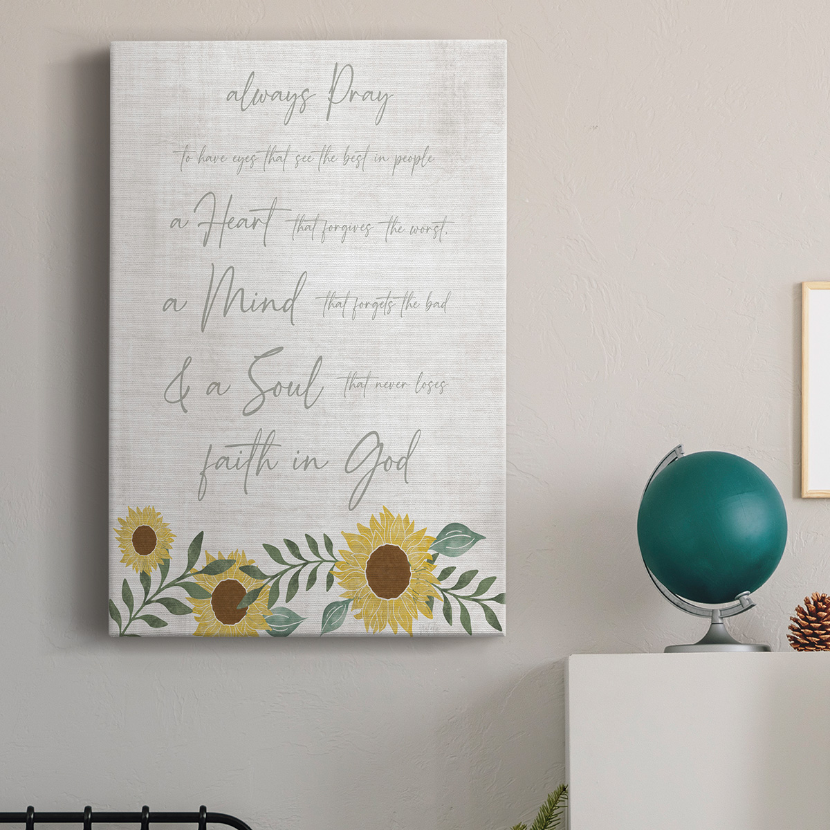 Always Pray Premium Gallery Wrapped Canvas - Ready to Hang