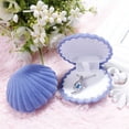 thumbnail image 5 of UDIYO Fashion Women Shell Shape Velvet Jewelry Case Box for Necklace Earrings Ring, 5 of 6