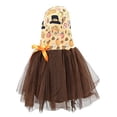thumbnail image 3 of Girls Turkey Leg Print Thanksgiving Tutu Dress Outfit Clothes (10Y, Brown), 3 of 5