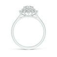 thumbnail image 2 of ANGARA Natural Classic Double Floral Halo Diamond Ring in 14K White Gold for Women (Size-5.1mm| Color-H| Clarity-SI2) | April Birthstone, Anniversary, Jewelry Gift for Women | Natural Diamond Ring, 2 of 10