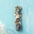 thumbnail image 5 of Matashi Hand-Painted Grey & White Enamel Mezuzah with Pomegranate Floral Design – Gold Accents & Crystals – Decorative Jewish Door Blessing, 5 of 5