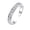 Silver, variant on 14K Gold Plated over Sterling Silver Channel-Set Toe Ring with crystals