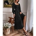thumbnail image 4 of Vestido Largo Con Cuello Cuadrado, Vestido Largo Con Dobladillo Con Volantes Y Temperamento De Color Puro Para Mujer Para Vacaciones ANGGREK Otros, 4 of 8