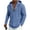 #439-Blue, variant on Ceisia Men's Solid Color Casual Linen Hooded Top with Half-Button Placket Long Sleeve Breathable Spring Summer Shirt Light Blue Gifts for Father 1X