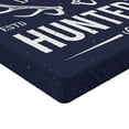 thumbnail image 2 of Ambesonne Hunting Fitted Sheet, Deer Hunter Club, California King, Navy Blue White, 2 of 3