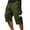 339#Army Green, variant on Men's Below Knee Long Shorts Lightweight Cargo Capri Hiking 3/4 Multi Pockets Deep Red L
