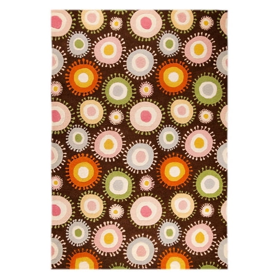 MA Trading Handmade Indo Sombrero Rug (India) Orange 5'2" x 7'6" 5' x 8' Bedroom