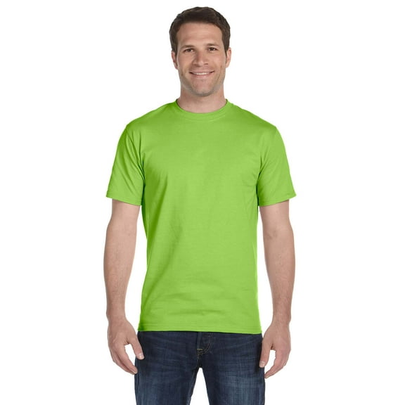 Hanes - Essential-T T-Shirt - 5280, Lime, L, Pack Of 4, Hanes Mens T-Shirts
