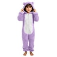 thumbnail image 5 of BFHHYA Girls' Fuzzy Onesie Sleepwear Long Sleeve Full Zip Cat-Ear Hooded Jumpsuit Sleepwear Loungewear for At-Home Play & Sleep, 5 of 6