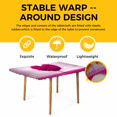 thumbnail image 4 of Valentine's Day Table Cloths for 4 Foot Rectangle Tables, Pink Love Heart Trees Spring Romance Patio Waterproof Elastic Fitted Tablecloths, Washable Rectangular Table Cover for Camping, 4 of 8
