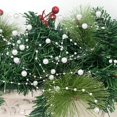 thumbnail image 4 of Cadena de hebras de perlas decorativas de cuentas navideñas de 16,5 pies para decoración de árboles de Navidad, interior, exterior, hogar, chimenea, vacaciones, 4 of 5