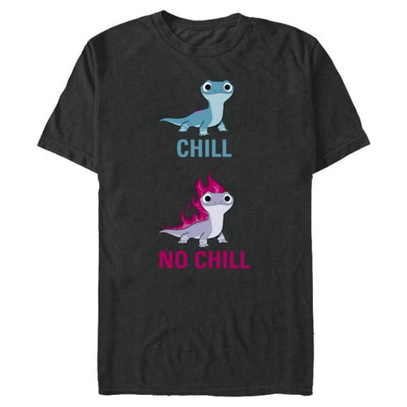 Disney Frozen 2 Salamander Chill vs No Chill - Short Sleeve Blended T-Shirt for Adults -Customized-Graphite Snow Heather