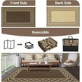 thumbnail image 2 of Memoryfield 9' x 12' Outdoor Rug Waterproof, Reversible Plastic Straw Patio Mat, Portable Rug for Deck, RV, Camping & Balcony, Brown/Coffee, 2 of 8