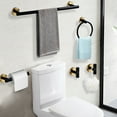 thumbnail image 4 of Stainless Steel 5-Piece Bathroom Hardware Set Black and Gold, Towel Rack Set, 4 of 12