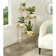 thumbnail image 5 of Kate and Laurel Finn Metal Multi Level Plant Stand, Gold 10x11x44, 5 of 7