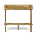 thumbnail image 5 of GDF Studio Pensacola Outdoor Acacia Wood Balcony Bar Table, Natural, 5 of 9