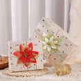 thumbnail image 4 of Glitter Poinsettia Flowers for Christmas Tree, 10 Pcs Artificial Xmas Tree Decorations with Clip Stems, Sparkling Holiday Floral Ornaments for Wreath, Party and Home Decor (Gold), 4 of 6