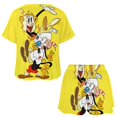 thumbnail image 3 of Brothers Cuphead Mugman Summer Home Suit For Womens Short-Sleeved Pajama Set 2pcs Loungewear Soft Sleepwear T-Shirts Tee Shirt Top And Short Sleeping Pants, 3 of 8