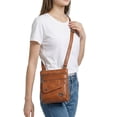 thumbnail image 4 of PULLIMORE Small Crossbody Bags for Women Lightweight Vintage Soft PU Leather Cell Phone Purse Wallet Shoulder Bag Handbags, Brown, 4 of 9