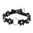 thumbnail image 5 of Gargantilla de cuero para mujer, collar de remaches ajustable para niñas, 5 of 5