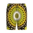 thumbnail image 4 of Wukai Yellow Mandala Men’s Short Pajama Pants With Pockets Soft Sleep Pj Shorts for Men-Large, 4 of 6