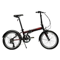 ZiZZO 26 lbs. Via 20" 7-Speed Aluminum Alloy Folding Bicycle, Black, All Genders