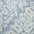 thumbnail image 3 of Nicole Miller New York Patio Country Dahlia Transitional Medallion Indoor/Outdoor Area Rug, Blue/Grey, 5'2"x7'2", 3 of 6