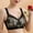 Black, variant on 1PC Bras for Women's Full Support Everyday Casual Bra Set Tie Front Wireless Comfort Bralette Green Size 3XL