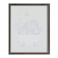 thumbnail image 4 of Kate and Laurel Blake Mid Century Modern Elephant in the Tub Framed Printed Glass Wall Art by Rachel Lee of My Dream Wall, 16x20 Gray, Animal Art for Wall, 4 of 8