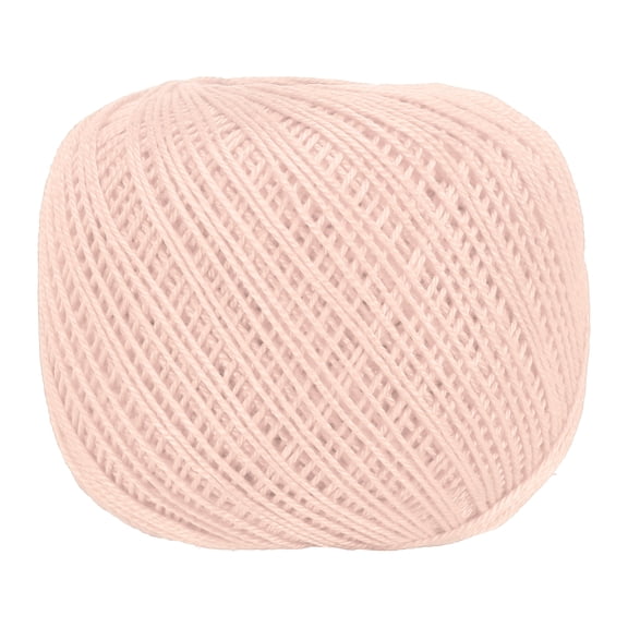 164 Yards Size 3 Light Pink Pearl Cotton Crochet Thread Lace Weight Yarn Tatting Thread for Crocheting Knitting Embroidery Sewing