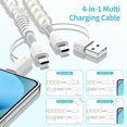 thumbnail image 3 of PYAN-USB C Charger Block 60W 4 in 1 Multi Charging Cable Set, Dual Port Type C Charger Fast Charging USB Cell Phone Wall Charger PD 25W USB-C & QC 3.0 USB-A Plug Adapter and Bow Beaded Charger Cable, 3 of 3