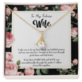 thumbnail image 1 of To My Girlfriend I take You Alluring Ribbon Necklace Message Card, 1 of 7