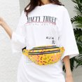 thumbnail image 4 of Fashionable double zipper belt bag, multifunctional water repellent messenger bag-yellow, 4 of 5