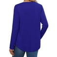 thumbnail image 5 of Ronuti Womens Plus Size Tops Fall Long Sleeve Shirts Crew Neck Casual Loose Tunic Blouses, 5 of 7