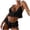 Black, variant on Levmjia Women Lace Lingerie Set Halter Adjustable Straps V Neck Sheer Two Piece Panty Outfit Wire Free Soft Breathable Daily Honeymoon Romantic Private Bedroom Night