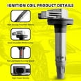 thumbnail image 3 of MOAUTO Set of 6 Ignition Coils Pack UF595 UF553 & 6 PCS Iridium Spark Plugs Compatible with Ford Lincoln Taurus Explorer F-150 Mustang Transit 150 250 350 MKS MKT MKX MKZ, 3 of 6