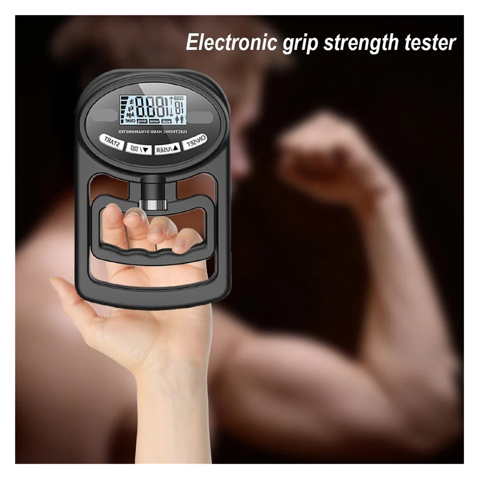 Grip Strength Tester 265Lbs/120Kg Grip Strength Meter Ergonomic Hand Grip Training ,Accurate Measurement